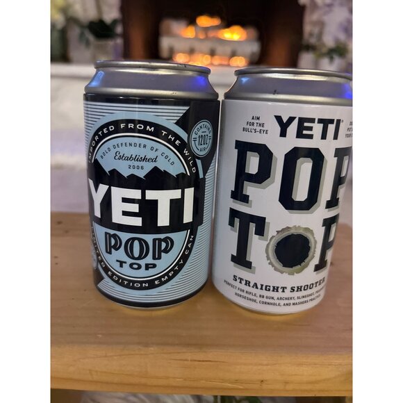 Yeti Pop Top Limited Edition Empty Storage Cans Stash Hidden Set of 2 - Picture 2 of 16